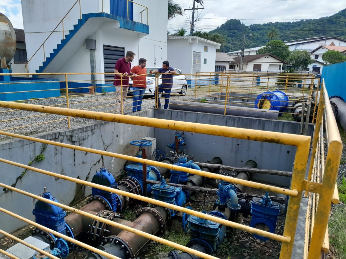 Diretores do Samae fazem visita técnica ao setor de captação de água bruta